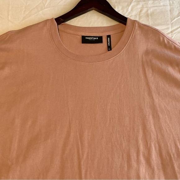 Fear of God FOG Men’s Essentials 3M Logo Blush Pink Boxy XL Shirt Authentic FW19 - Picture 5 of 10